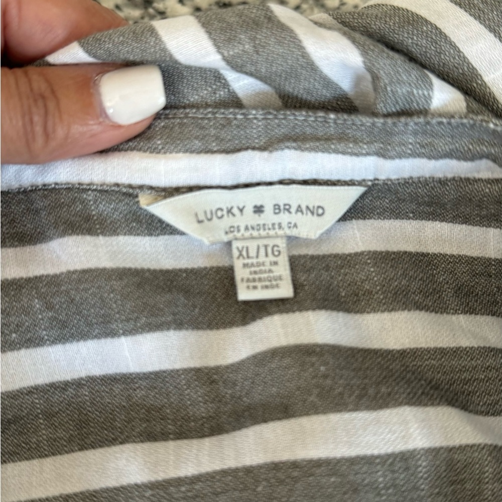 Lucky Brand Top Striped Long Sleeve - Picture 6 of 9